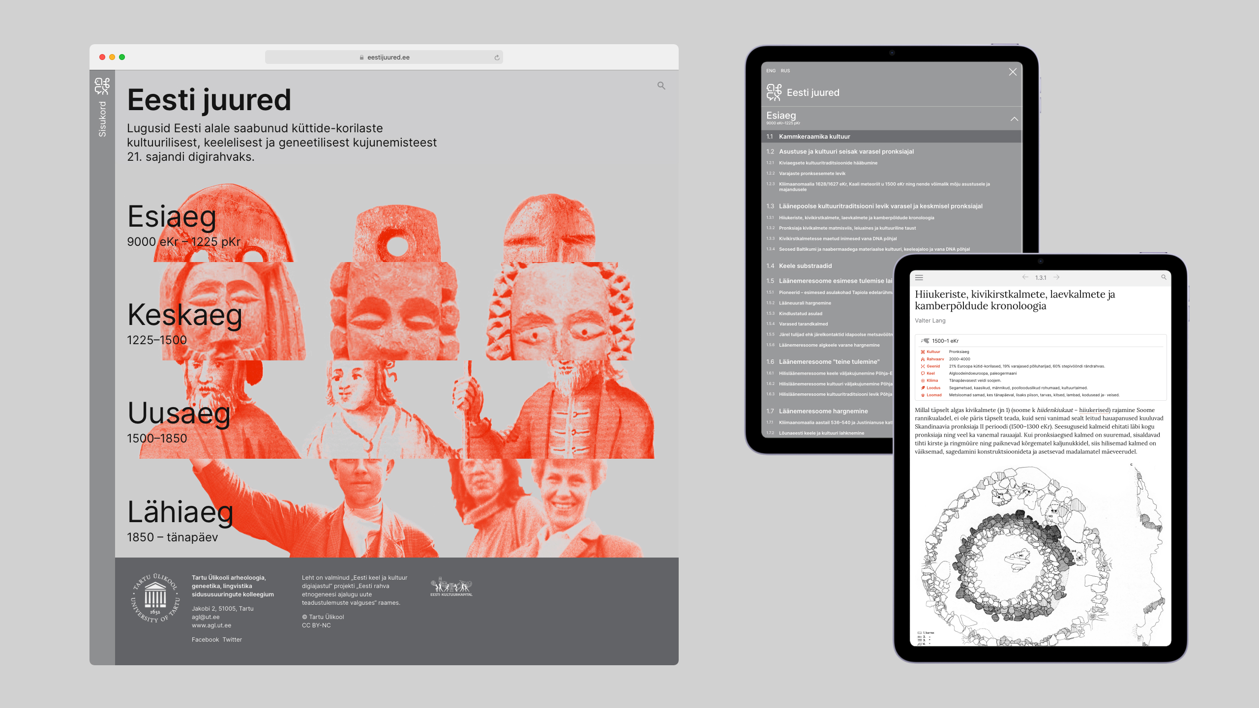 Screenshot of website for Estonian Roots
