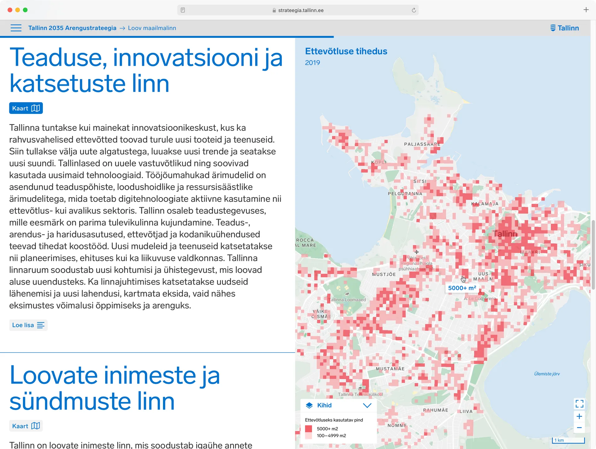 Screenshot of a map